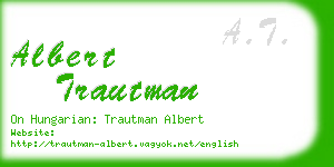 albert trautman business card